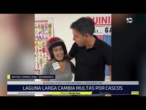 Laguna Larga: el inicio del programa "El Casco es Vida" fue alentador