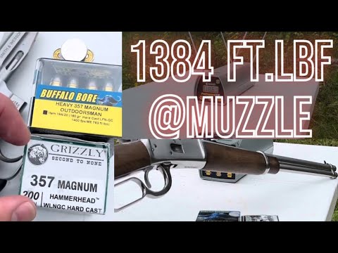Buffalo Bore Outdoorsman 180 gr v Grizzly Hammerhead 200 gr 357 Magnum, ft. 3" barrel S&W v Rossi 92