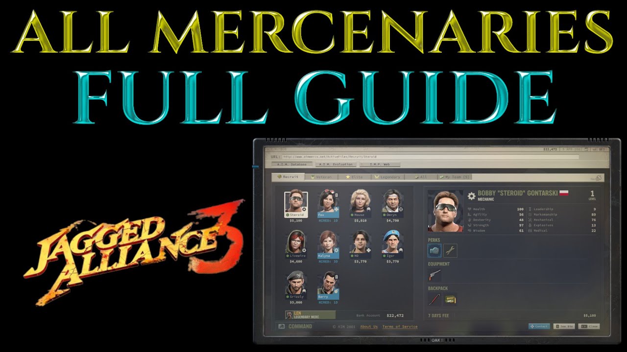 ALL MERCENARIES / MERCS Explained - Jagged Alliance 3 Guide