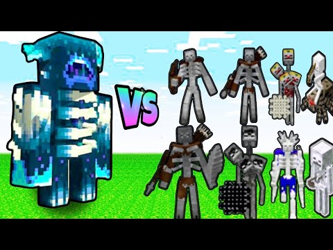 ULTRA WARDEN vs ALL SKELETONS KING minecraft