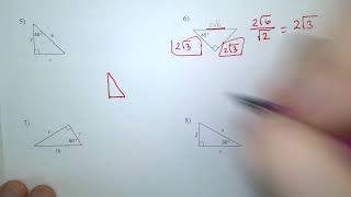 Special Right Triangles Kuta Software 30, 60, 90 and 45, 45