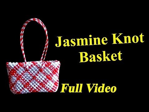 Jasmine Knot Basket - full Video - மல்லிகை பூ முடிச்சு கூடை Video