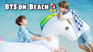 Game on beach ⛱  // Bts play in Waterpark // Hin