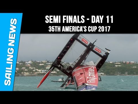Incredible Capsize ! America's Cup 2017 - Semi finals Day 11