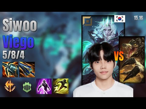 Siwoo Top Viego vs Renekton lol KR solo rank Full Game 15.16 | 시우 비에고 vs 레넥톤