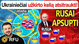 Ukrainiečiai apsupa 100 rusų karių, o rusų atsitraukimas atsisuka prieš juos pačius