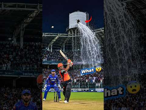 Wait… A Massive Shot Hits a Water Tank 😱💦🏏 #shorts