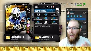 Golden Ticket 99 Calvin Johnson is a Glitch! Look at Those Stats! Madden 18 Ultimate Team Gameplay
