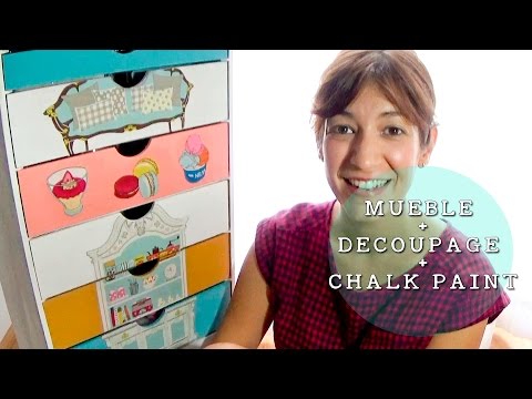 Decorar UN Mueble CON Decoupage CON Tela Y Chalk Paint