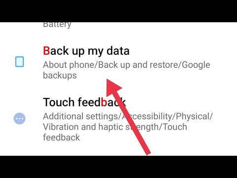 How to on off back up my data in redmi note 7