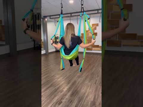 Plow is one of our FAVORITE Trapeze Yoga poses!