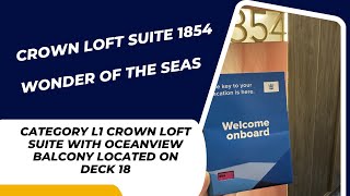 INSIDE the CROWN LOFT SUITE: Wonder of the Seas Cabin Tour (1854) 4K🛳️