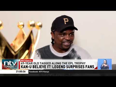 Arsenal legend Nwankwo Kanu surprises fans with the EPL trophy