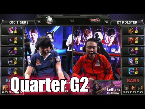 KT Rolster vs KOO Tigers | Game 2 Quarter Finals LoL S5 World Championship 2015 | KT vs KOO G2