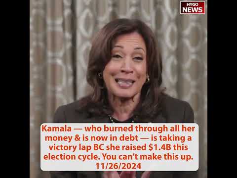Kamala victory lap raised $1.4B ; Joe, Jill & Hunter final Thanksgiving vacation on taxpayers' dime