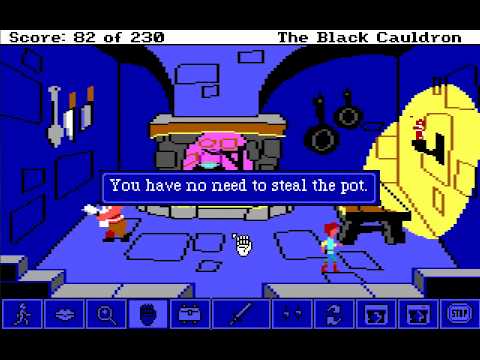 Let's Play The Black Cauldron: Point and Click Part 22 - Crazy Cook
