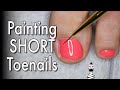 How To Paint SUPER SHORT Toenails Flawlessly Madam Glam Flavor Por Favor