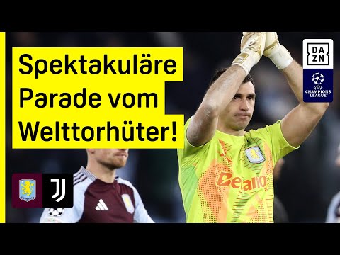 Martinez mit unglaublichem Reflex: Aston Villa - Juventus | UEFA Champions League | DAZN Highlights