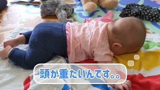 【タミータイム】生後4カ月うつ伏せ練習 Tummy time 4 months old baby