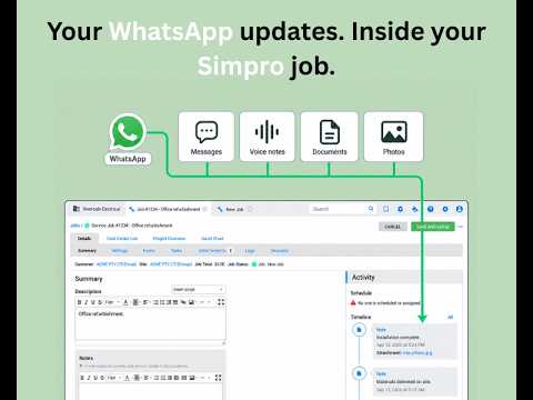 WhatsApp to Simpro Integration Demo | 1SiteSync
