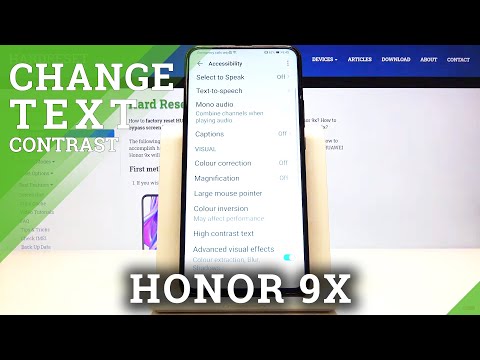 How to Activate High Contrast Text in HONOR 9x – Change Contrast