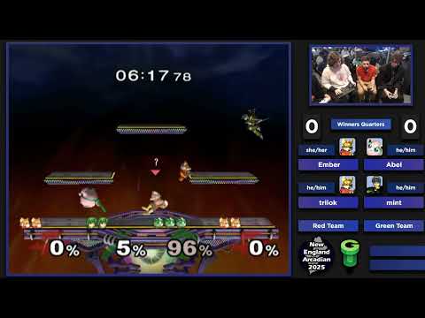 NE Melee Arcadian 2025 - Ember/trilok (Red) vs. Abel/mint (Green) - SSBM Doubles WQF