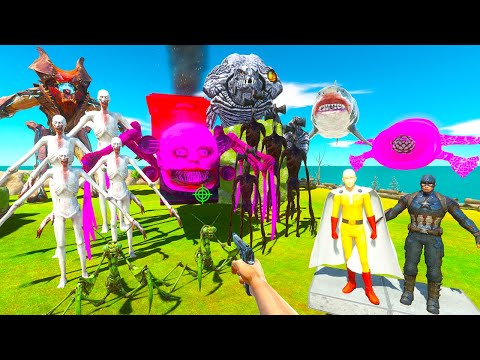 Parkour Hunting Choo Choo Charles and Fights Giant Invertebrates - Animal Revolt Battle Simulator