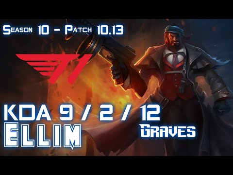 T1 Ellim GRAVES vs LEE SIN Jungle - Patch 10.13 KR Ranked