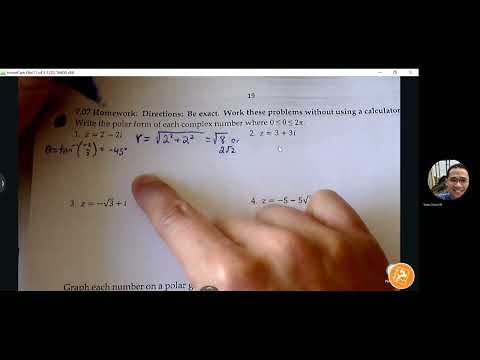 7.07 Complex Numbers in Polar Form and Unit Circle Review