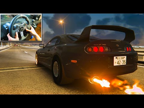 Toyota Supra MK4 1200 HP Full Send! | Assetto Corsa - Steering Wheel Gameplay