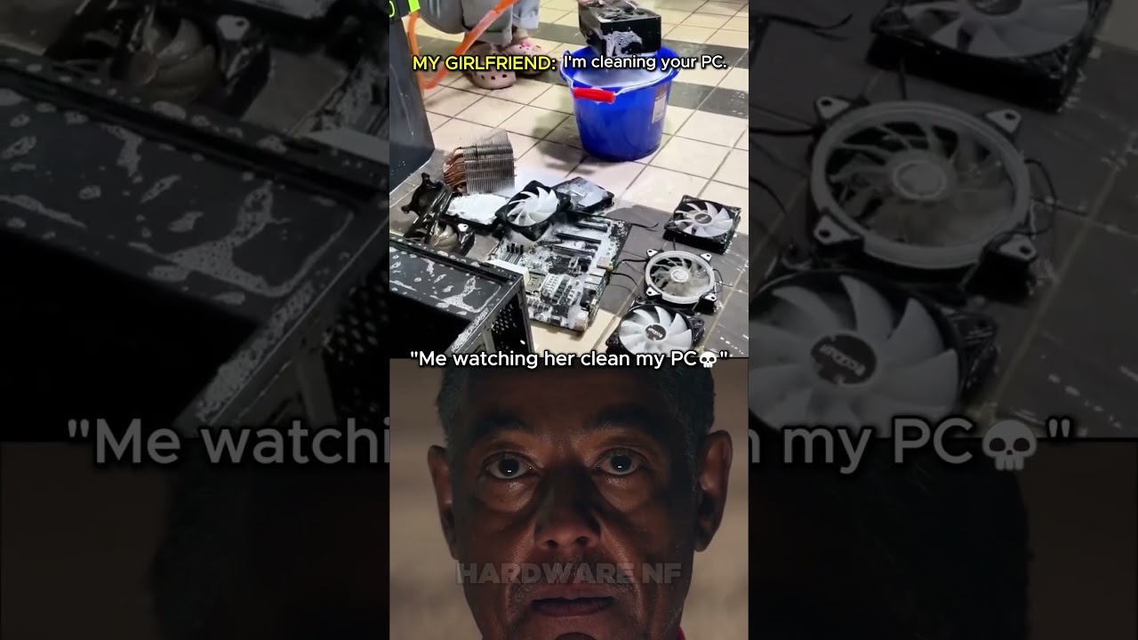 “Me watching her clean my PC☠️” #pcgaming #benchmark #rtx5050 #gtx1080ti