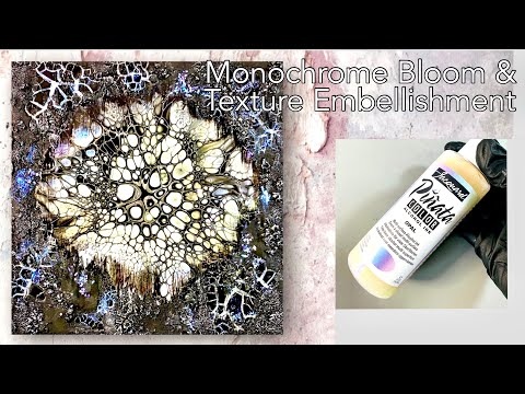 (133)Crackle Texture on Iridescent Bloom/Abstract Pouring/Sheleeart style Bloom Technique/Fluid Art