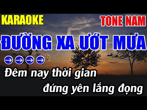 Đường Xa Ướt Mưa Karaoke Tone Nam Karaoke Lâm Nhạc Sống - Beat Mới