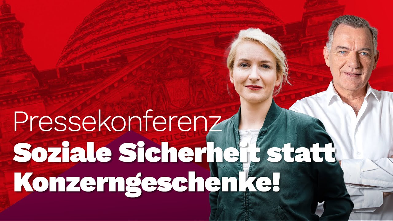 Ines Schwerdtner & Jan van Aken in der Pressekonferenz