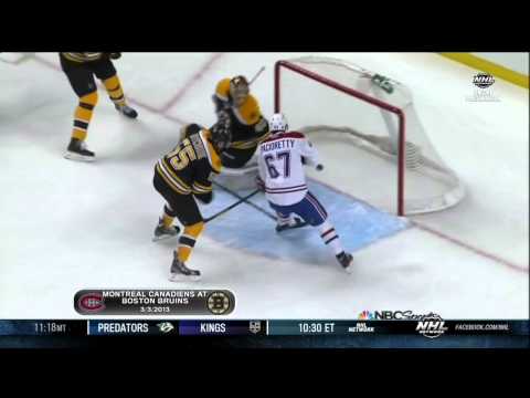 David Desharnais goal 2-1 Mar 3 2013 Montreal Canadiens vs Boston Bruins NHL Hockey