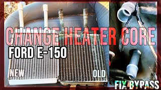 88-91 FORD Econoline E-150 Heater Core Replacement & Fix Bypass Loop - Hose Configuration E250  E350