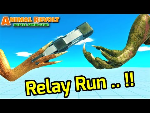 Relay Run Race herbivore vs carnivore dinosaurs ARBS animal revolt battle simulator