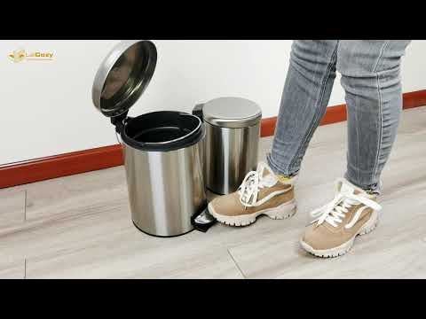 Stainless steel ss pedal dustbin, capacity: 6-10 liters, siz...