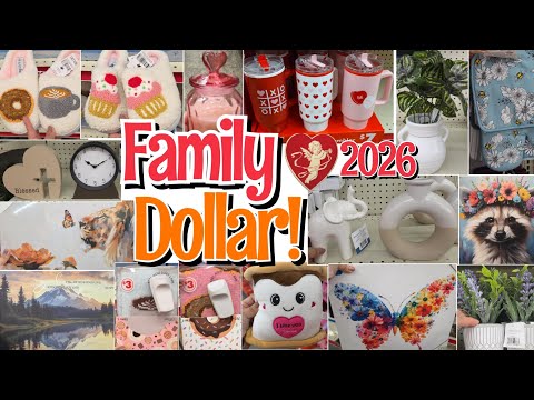  🌿🩷NEW FAMILY DOLLAR SHOP WITH ME! VALENTINES DAY SPRING 2026 
