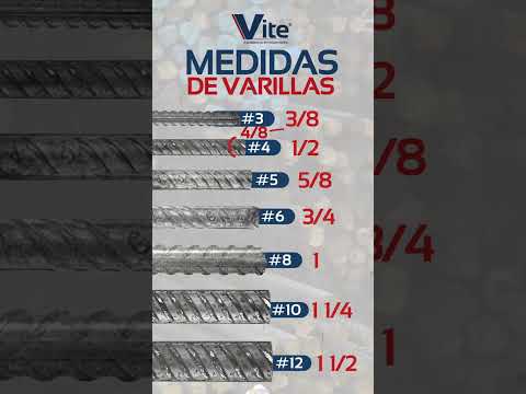 ¡Medidas de varilla corrugadas! 📏🚨 #varilla  #aprender