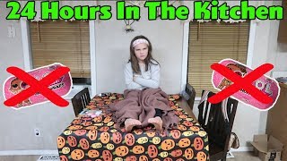 24 Hours In The Kitchen With No LOL Dolls! 24 Hour Overnight Challenge With No LOL Dolls