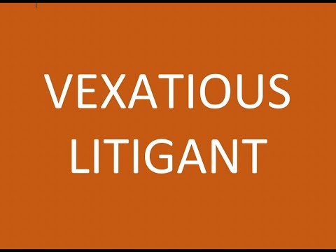 Vexatious Litigant defined by Attorney Steve®