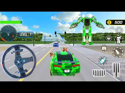 Army Bus Robot Transform Wars, City Car Drive, Car Simulator, Car Stunts Android Gameplay