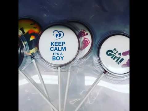 Chocolate lollipops personalized