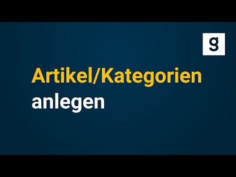 Gambio-Shop einrichten: Artikel/Kategorien anlegen