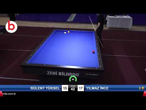 BÜLENT YÜKSEL & YILMAZ İNCE Bilardo Maçı - 2019 TÜRKİYE KUPASI 2.ETAP ERKEKLER-1.ÖN ELEME