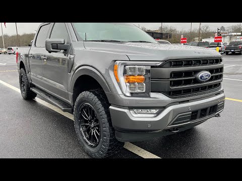 2021 Ford F150 Lariat Sport Covert Edition Leveled on 34s Carbonized Gray