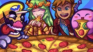 Which Smash Bros characters have canonically eaten Pizza?