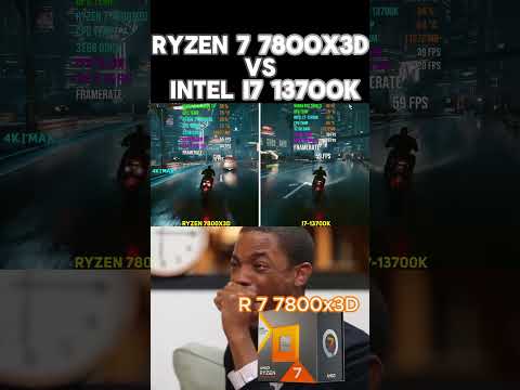 Ryzen 7 7800x3D vs Intel i7 13700K #pc #pcgaming #comparison #cpu #amd #gaming #pcbuilding