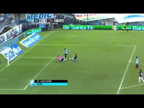 Gol de Nuñez. Racing 3 - 1 Colón - Fecha 5 - Primera 2015.